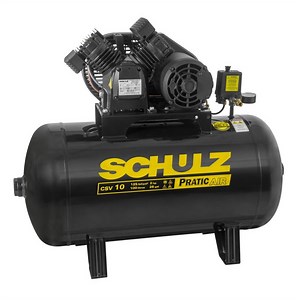 Compressor Schulz Pratic Air - 10 Pés 100 Litros 2HP Monofásico
