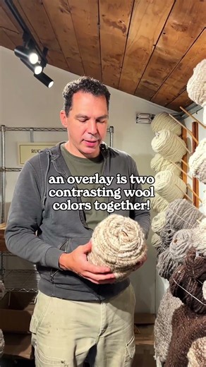 Another one of our favorite patterns! An overlay is where we take 2 different colors of wool and com