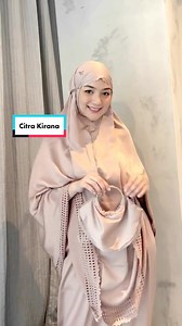 Citra Kirana Wearing Mukena Alluna Daily 2 in 1 Lasercut