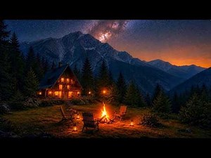 Summer Night Campfire Under Stars | Soft Crackling Fire Sounds for Deep Rest & Meditation