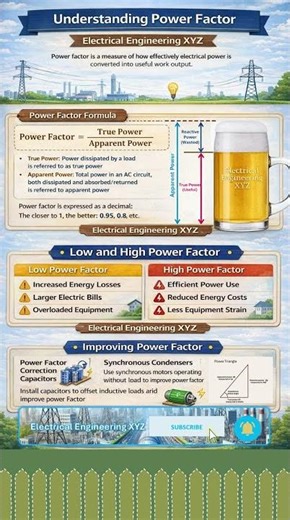 Understanding Power Factor #electricalengineeringxyz
