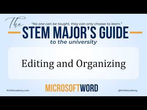 How to Approach Editing and Organizing Your PLEM Academy Textbook
