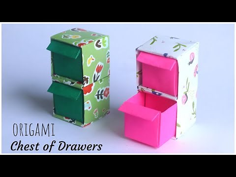 DIY Origami Chest of Drawers | How To Make Origami Paper Box [ With 2 or more storage units]