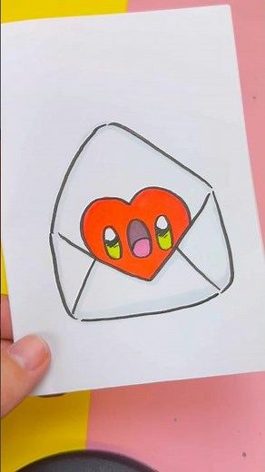 💌 How to Draw a Kawaii Love Letter ✨ Step by Step