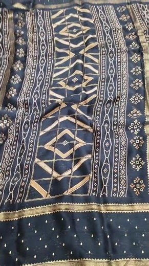 Re stock New collections Cloth pure Dull moss silk with zari line + Gold print #saree #fancysarees