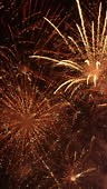 Firework display outdoors. Vertical.