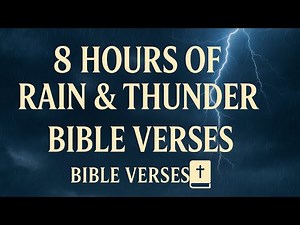 8 Hours Rain & Thunder + Bible Verses (NKJV) for Deep Sleep, Study, and Prayer