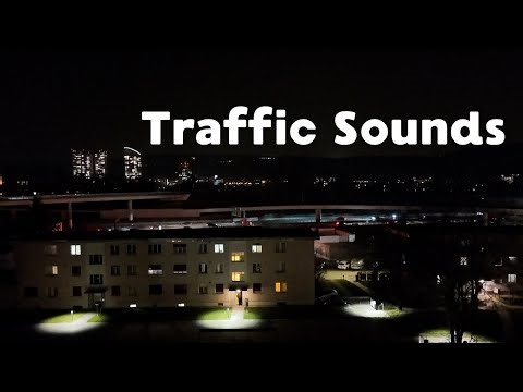 Traffic Sounds 🚗 Night Highway. Relaxing Road Noise. Urban ASMR Ambience