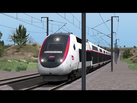 Train simulatore TGV inoui Avignon a Marseille avec sons Zema