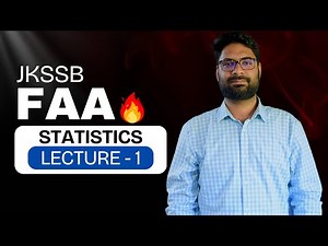 JKSSB : FAA | Statistics (L - 1) | Mumin lateef Sir | Quintessence🔥 🔥🔥