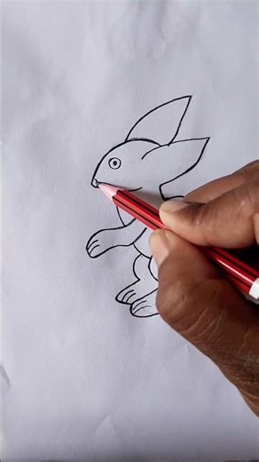 Easy Cute Rabbit Drawing 🐰🥕 | Step by Step Bunny Drawing for Beginners#rabbitart #easydrawing #art