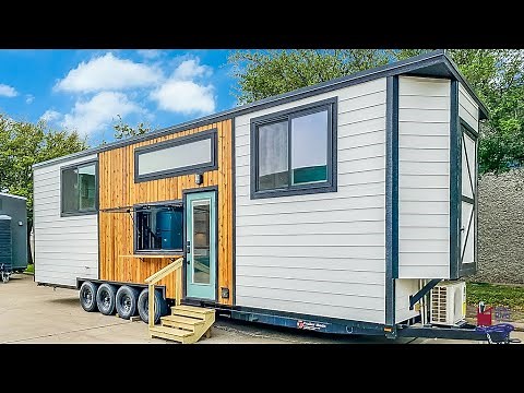 36 foot Tiny Home on Wheels w/ 3 Stand-up Bedrooms & Off-Grid Utilities