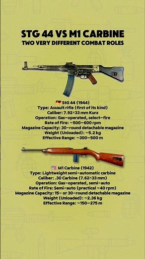 StG 44 vs M1 Carbine: A Quick Technical Breakdown
