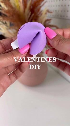 Easy DIY craft foam fortune cookies 💕 #diyvalentine #valetinesday #craft #dollartree #dollartreediy #diy #crafttok