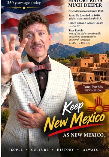 🇺🇸 September 9, 1776: 250 years ago today when the United States officially adopted the name “United States of America. Yet New Mexico’s history goes back much further. The name New Mexico dates to the 1598: 178 years before the U.S. Santa Fe was founded in 1610: 166 years before U.S. Chaco Canyon’s Great Houses date to around 850 CE & Taos Pueblo represents a living Indigenous community with roughly 1,000 - 1450 CE. I’ve had the opportunity to visit Taos and Santa Fe, connect with the people 