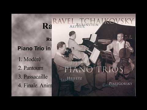Ravel Piano Trio (Rubinstein, Heifetz, Piatigorsky 1950)
