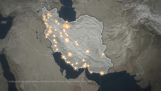 Animated map: US and Israeli bombardment of Iran