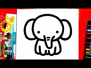 How to draw Elephant drawing easy step