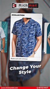 23K views · 132 reactions | Richman’s collection is all about helping you stand out with confidence. Look cool, feel your best, and step out in style – because with Richman, your fashion is every bit as unique and dynamic as you are. Shop Online: https://shorturl.at/lrBp1 Store location: https://richmanbd.com/store-locator/ #dresssmart #comfort #richman #iamrichman #premiumshirts #comfort #fashionable #newcollection2024 #hawaiianshirt | Richman | Facebook