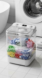 4.7K reactions · 211 shares | 狀⚡ 5KG Portable Washing Machine | Wash Anywhere Anytime A compact laundry solution concept designed for easy washing at home or on the go.  Concept visual created using AI. #kitchenessentials #hometips #indooractivities #homeappliances #smartgadgets @highlight | Gulam Rasul | Facebook