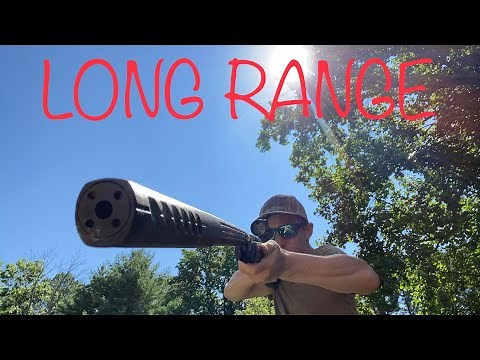 Crosman F4 pellet gun LONG RANGE Shooting Test (50+ YARDS)