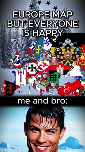 Europe but everyone is happy perfect map #history #flag #europe #flags #geography #world