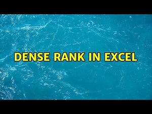 Dense Rank in Excel (2 Solutions!!)