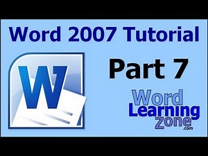 Microsoft Word 2007 Tutorial - part 07 of 13 - Editing Text 2