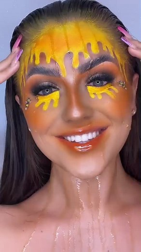 Honey Girl Makeup Look with Bee Emoji 🍯🐝
