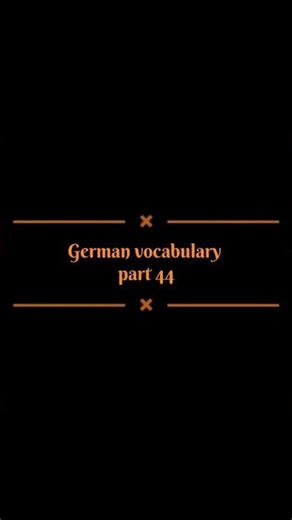 Learn German | German vocabulary | German for beginners