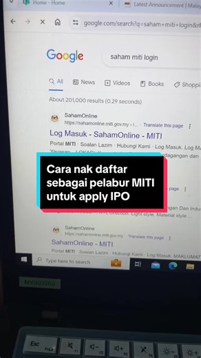 Cara Daftar Nama Pelabur di MITI: Panduan Registrasi Online
