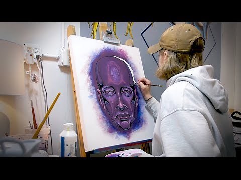 How I Use Acrylic Paint - NEW CHARACTER Painting Process