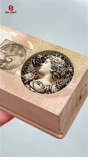 Laser engraving 3D relief pattern. #3dprinting #beclaser #laserengraving #cnc