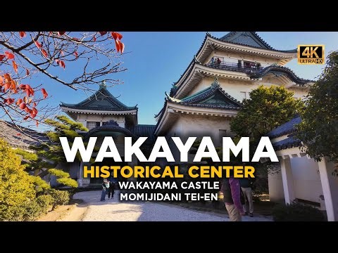Autumn in Japan: Wakayama Castle & Momiji-dani Garden 4K Walking Tour