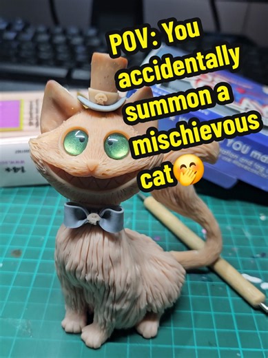#polymerclayart #cheshirecat #claysculpting #handmade #crafttok