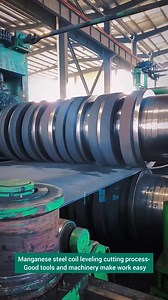 Manganese steel coil leveling cutting process- Good tools and machinery make work easy #amazingvideo #craftsmanship #oddlysatisfying #OMG | Home Items