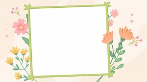 Download Cartoon Border - Tropical Flower Frame for free