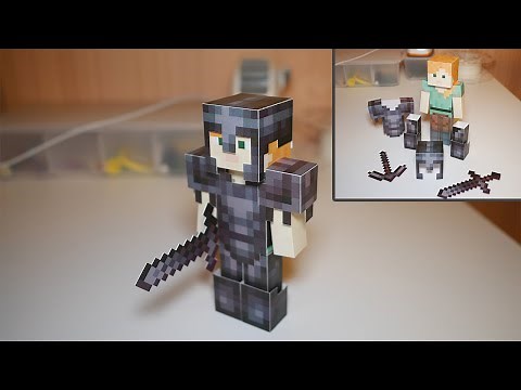 Papercraft Alex in Nether set.