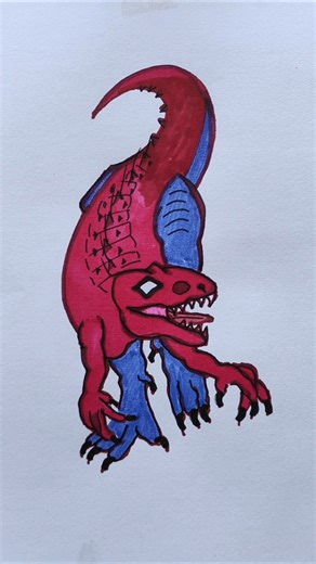 How To Draw Dinosaur Spider-Man#spiderman #drawings #art #howtodraw #spiderman4 #shorts #coloring