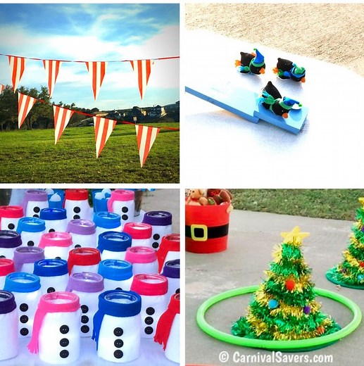 Planning a Holiday ☃️ or Christmas 🎄Carnival? Don't miss these fun games for your Winter Event! The kids are sure to ❤️ LOVE them - and Adults too! 👀 Find Holiday Game Ideas Here => https://www.carnivalsavers.com/winter-carnival/winter-holiday-and-christmas-carnival-game-ideas.html | Carnival Savers