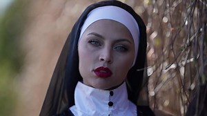 Woman Red Lips Wearing Nun Clothes Stock Footage Video (100% Royalty-free) 1073309180 | Shutterstock