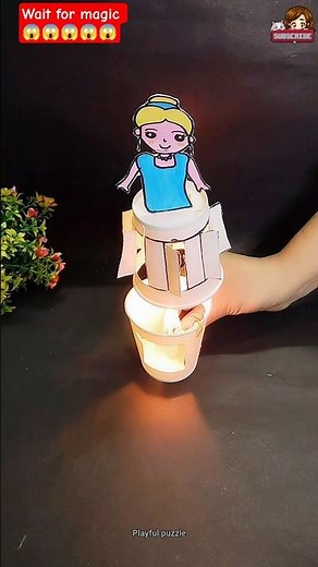 Diy Make a dancing princess with paper cups video💃Easy kids craft ideas🪀🤩#shorts #diy #kids #viral