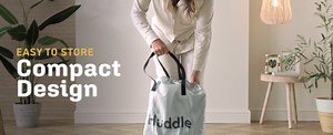Huddle Luxury Air Bed with Patented Dual Pump SlumberGuard™ Premium Technology | Self-Inflation and Anti-Deflate Airbed Tech | Comfort Inflatable Air Mattress | Full Size