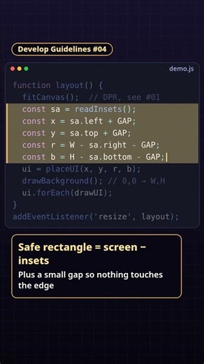 Notch-proof buttons in 57 seconds · Develop Guidelines #04 #Shorts
