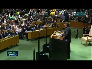 Presidente Jair Bolsonaro discursa na Assembleia Geral da ONU 2019