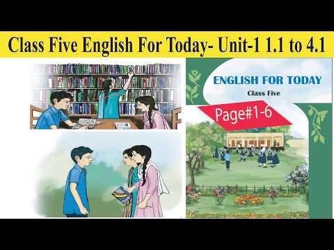 Class 5 English | Unit 1 Lesson 1.1 to 4.1 Full Video | At the Library [Book 2026]