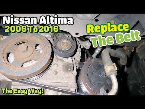 How to replace Serpentine belt on Nissan Altima 2006 to 2012