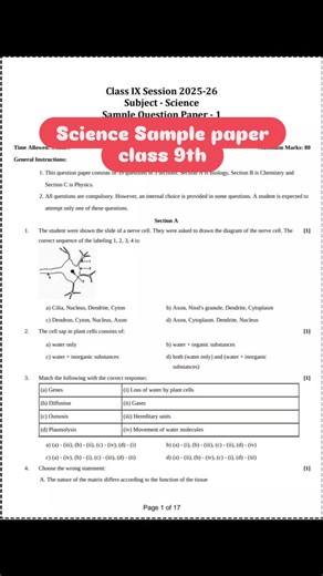 IMS ACADEMY on Instagram: ""🔬📚 Get ready to ace your Class 9 Science exam! 🌟 Download our sample paper now and practice like a pro! 📝 Solutions and answers included! 👉 DM for PDF link or check our bio! #Class9Science #ScienceSamplePaper #CBSE #ExamPrep #StudyTips" 😊"