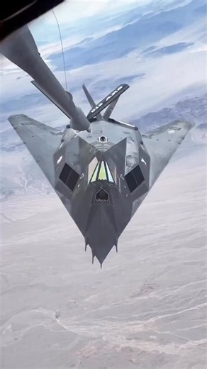AnonymouShadow on Instagram: "(Video): “Lockheed’s F-117 Nighthawk Refueling” The F-117 Nighthawk relied on aerial refueling to extend its operational range during long duration, deep penetration missions. Refueling was typically conducted at night to preserve stealth and reduce visual detection, using modified tankers such as the KC-135 Due to the aircraft’s sensitive stealth coatings and faceted design, refueling demanded exceptional precision and highly trained crews. Strict procedures were f