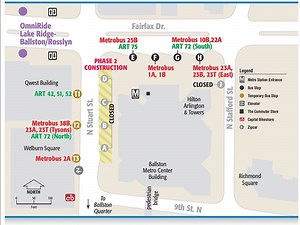 Ballston-MU Bus Bay Closures To Affect Many Metrobus Routes